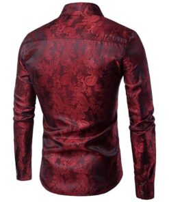 Paisley Printed Satin Party Men’s Shirt FASHION & STYLE Men & Women Fashion Men Fashion & Accessories cb5feb1b7314637725a2e7: A37 black|A37 dark blue|A37 Gold|A37 gray|A37 red|A37 white
