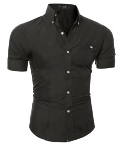 Fashion Summer Short-Sleeved Cotton Men’s Shirt FASHION & STYLE Men & Women Fashion Men Fashion & Accessories cb5feb1b7314637725a2e7: Black|Brown|Gray|Pink|Purple|Sky|White|Wine 