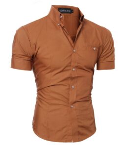 Fashion Summer Short-Sleeved Cotton Men’s Shirt FASHION & STYLE Men & Women Fashion Men Fashion & Accessories cb5feb1b7314637725a2e7: Black|Brown|Gray|Pink|Purple|Sky|White|Wine 