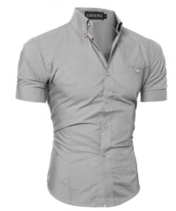 Fashion Summer Short-Sleeved Cotton Men’s Shirt FASHION & STYLE Men & Women Fashion Men Fashion & Accessories cb5feb1b7314637725a2e7: Black|Brown|Gray|Pink|Purple|Sky|White|Wine 