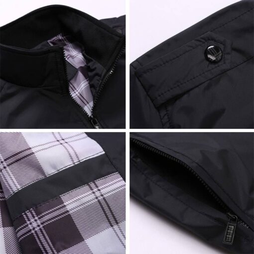 Casual Stand Collar Slim Jacket for Men FASHION & STYLE Men & Women Fashion Men Fashion & Accessories cb5feb1b7314637725a2e7: Black|Blue|Green|Grey|Khaki