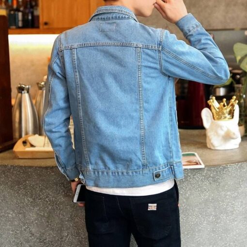 Men’s Casual Slim Denim Jacket FASHION & STYLE Men & Women Fashion Men Fashion & Accessories cb5feb1b7314637725a2e7: Black|Blue|Sky Blue