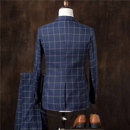 Men’s Solid Suit Set 3 pcs Coats, Suits & Blazers FASHION & STYLE Men Fashion & Accessories cb5feb1b7314637725a2e7: Black|Gray|Navy Blue|rice white