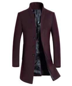 Men’s Classic Style Woolen Coat Coats, Suits & Blazers FASHION & STYLE cb5feb1b7314637725a2e7: Black|Gray|Navy Blue|Red Wine 