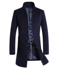 Men’s Classic Style Woolen Coat Coats, Suits & Blazers FASHION & STYLE cb5feb1b7314637725a2e7: Black|Gray|Navy Blue|Red Wine 