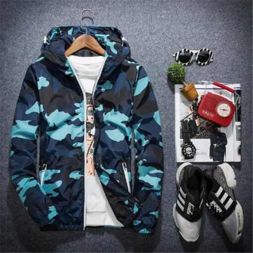 Stylish Demi-Season Camouflage Men’s Windbreaker Coats, Suits & Blazers FASHION & STYLE cb5feb1b7314637725a2e7: Blue|Gray|Green|Red