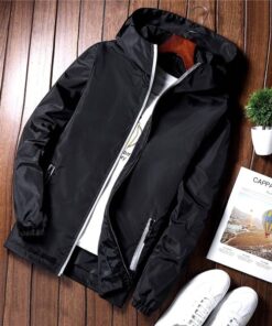 Stylish Demi-Season Casual Hooded Men’s Windbreaker Coats, Suits & Blazers FASHION & STYLE cb5feb1b7314637725a2e7: Black|Dark Blue|Green|Khaki|Red 