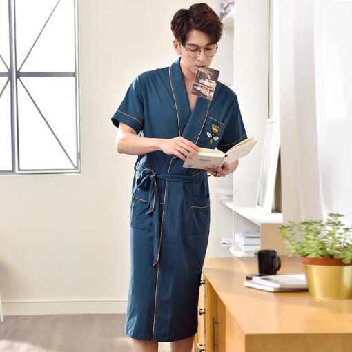 Men’s Short Sleeve Robe FASHION & STYLE Sleepwear cb5feb1b7314637725a2e7: DM7190|DM7191|DM7192|DM7193|DM7194|DM7195