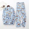 Kawaii Cotton Men’s Pajamas Set FASHION & STYLE Sleepwear cb5feb1b7314637725a2e7: Blue|White