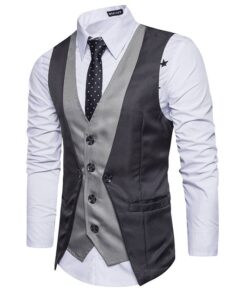 Fashion Men’s Waistcoat FASHION & STYLE Men Fashion & Accessories cb5feb1b7314637725a2e7: Black|Coffee|Gray|Navy|Red 