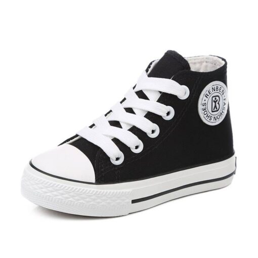 Comfortable Bright Canvas Kid’s Shoes Children & Baby Fashion FASHION & STYLE cb5feb1b7314637725a2e7: Black 1|Black 2|Blue|Dark Blue|Red 1|Red 2|White 1