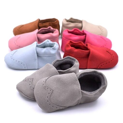 Baby Autumn Nubuck Leather Shoes Children & Baby Fashion FASHION & STYLE cb5feb1b7314637725a2e7: Beige|Blue|Brown|Gray|Pink|Red|Rose Red