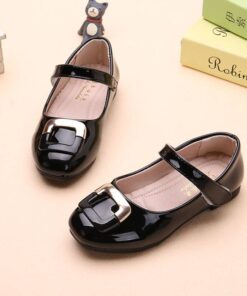 Casual Girl’s Leather Shoes Children & Baby Fashion FASHION & STYLE cb5feb1b7314637725a2e7: Black|Pink|Red|White 