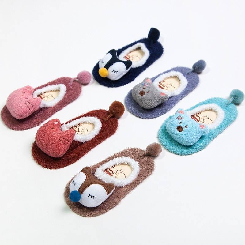 Funny Animals Warm Fluffy Baby Socks