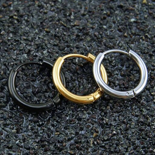 Punk Style Men’s Earrings JEWELRY & ORNAMENTS Men's Jewelry cb5feb1b7314637725a2e7: Black|Gold|Silver