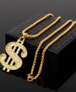 Hip Hop Dollar Sign Pendant Necklace JEWELRY & ORNAMENTS Men's Jewelry Fine or Fashion: Fashion 