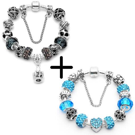 Fashion Sparkling Crystal Women’s Charm Bracelets Set Bracelets & Bangles JEWELRY & ORNAMENTS cb5feb1b7314637725a2e7: Blue + Blue|Gray + Blue|Gray + Gray|Gray + Orange|Gray + Pink|Gray + White|Orange + Orange|Orange + White|Pink + Blue|Pink + Gray|Pink + Pink|Pink + White|Purple + Blue|Purple + Purple|White + Gray|White + Orange|White + Pink|White + White|White Blue