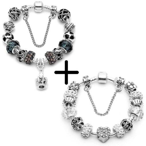 Fashion Sparkling Crystal Women’s Charm Bracelets Set Bracelets & Bangles JEWELRY & ORNAMENTS cb5feb1b7314637725a2e7: Blue + Blue|Gray + Blue|Gray + Gray|Gray + Orange|Gray + Pink|Gray + White|Orange + Orange|Orange + White|Pink + Blue|Pink + Gray|Pink + Pink|Pink + White|Purple + Blue|Purple + Purple|White + Gray|White + Orange|White + Pink|White + White|White Blue