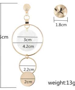 Korean Style Asymmetric Earrings Gold Color Big Hollow Round Circle Earrings JEWELRY & ORNAMENTS 8d255f28538fbae46aeae7: Gold 