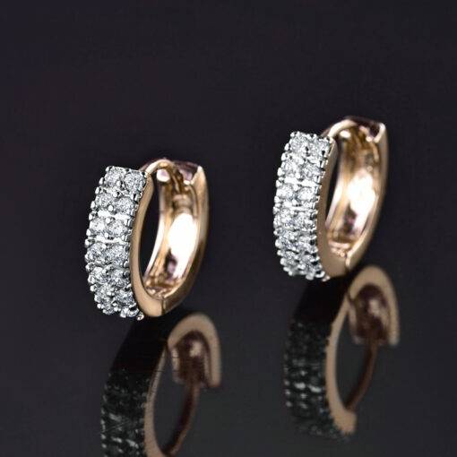 Women’s Vintage Crystal Hoop Earrings Earrings JEWELRY & ORNAMENTS 8d255f28538fbae46aeae7: Gold|Rose Gold|White Gold