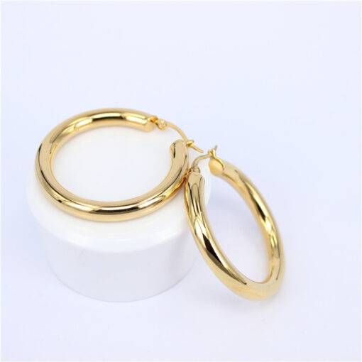 Stainless Steel Hoop Earrings Earrings JEWELRY & ORNAMENTS a559b87068921eec05086c: Gold 3 cm / 1.18 inch|Gold 4 cm / 1.57 inch|Gold 5 cm / 1.97|Gold 6 cm / 2.36 inch|Gold 7 cm / 2.76 inch|Gold 8 cm / 3.15 inch|Silver 3 cm / 1.18 inch|Silver 4 cm / 1.57 inch|Silver 5 cm / 1.97 inch|Silver 6 cm / 2.36 inch|Silver 7 cm / 2.76 inch|Silver 8 cm / 3.15 inch