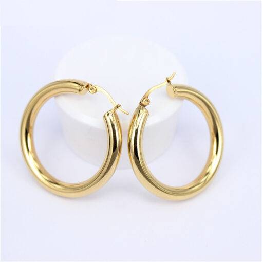 Stainless Steel Hoop Earrings Earrings JEWELRY & ORNAMENTS a559b87068921eec05086c: Gold 3 cm / 1.18 inch|Gold 4 cm / 1.57 inch|Gold 5 cm / 1.97|Gold 6 cm / 2.36 inch|Gold 7 cm / 2.76 inch|Gold 8 cm / 3.15 inch|Silver 3 cm / 1.18 inch|Silver 4 cm / 1.57 inch|Silver 5 cm / 1.97 inch|Silver 6 cm / 2.36 inch|Silver 7 cm / 2.76 inch|Silver 8 cm / 3.15 inch